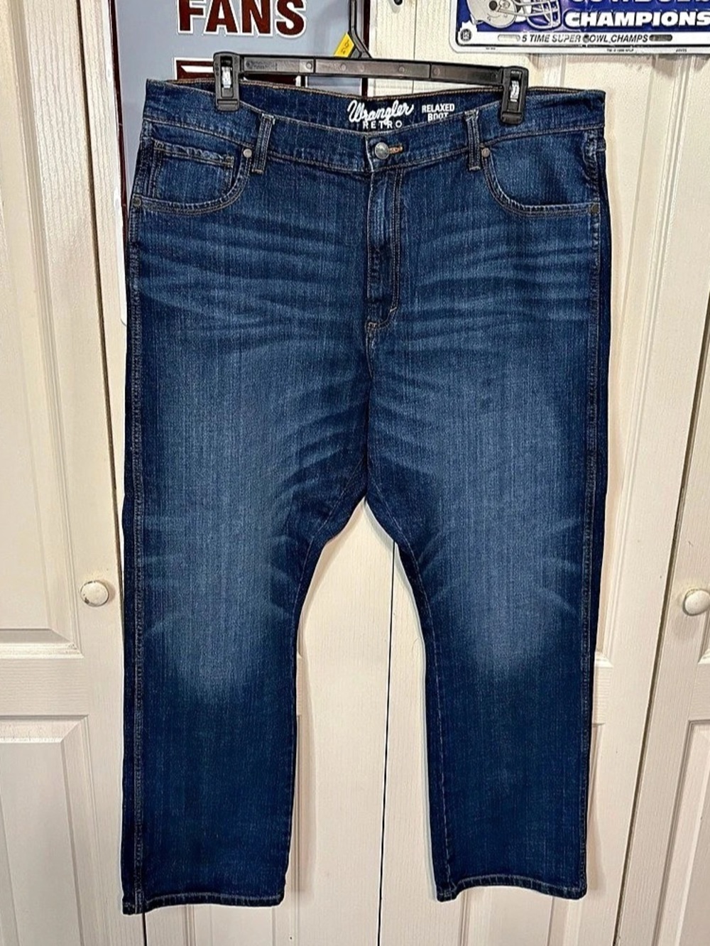 Wrangler Retro Relaxed Boot Men's Bootcut Jeans Blue Waist 40x32